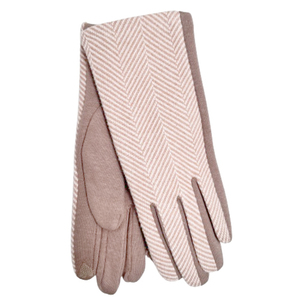 Γυναικείο σέτ κασκόλ-γάντια Verde 12-0462 εκρού/πούρου