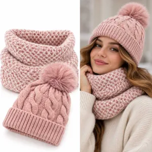 Verde Set Women's Hat-Scarf one size 12-0488 pink