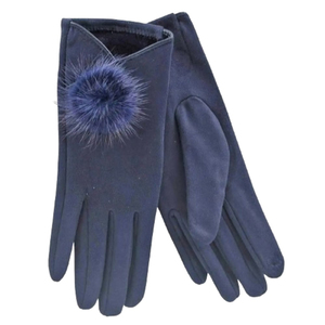 Γυναικείο Verde SET Κασκόλ/λαιμός & γάντια & Σκούφος one size 12-0501 μπλε