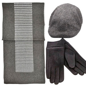 BODE Set Men's Hat & Scarf & Gloves one size black