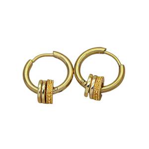 Women's earrings bode 2375 steel 316L gold