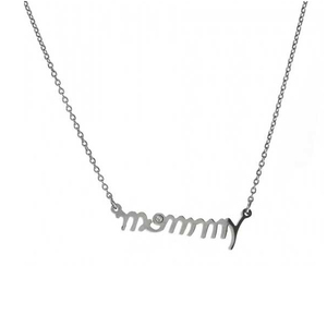 Womens necklace mama steel 316L silver