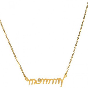 Womens necklace mama steel 316L gold