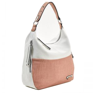 Καθημερινή τσάντα Verde 16-5546 ροζ/άσπρο