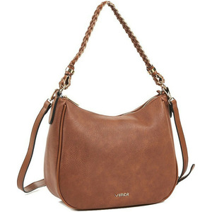 Καθημερινή τσάντα Verde 16-6172 κάμελ    