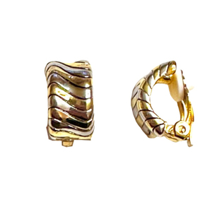 Σκουλαρίκια με clip σε ασημί/χρυσό χρώμα  bode 01604