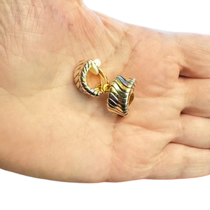 Σκουλαρίκια με clip σε ασημί/χρυσό χρώμα  bode 01604