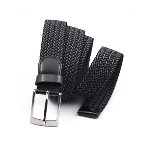 Men's belt Verde 17-169 black / gray