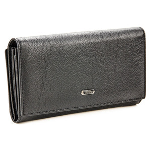 Leather wallet for woman Verde 18-1009 black