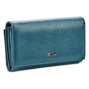 Leather wallet for woman Verde 18-1009 blue