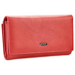 Leather wallet for woman Verde 18-1009 red