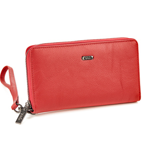Leather wallet for woman Verde 18-1010 Red