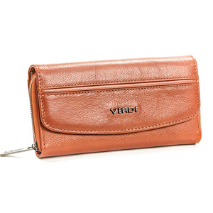 Leather wallet for woman Verde 18-1080 camel