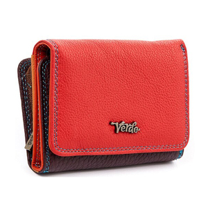 Leather wallet for woman Verde 18-895 red