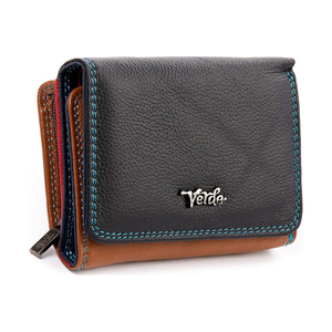 Leather wallet for woman Verde 18-895 black