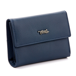 Γυναικείο πορτοφόλι δερμάτινο Verde 18-897 μπλε