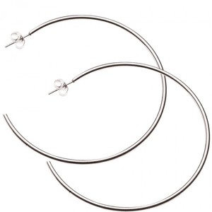 Women's earrings steel 316L rings silver 7cm Art 01814