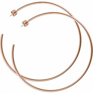 Women's earrings steel 316L rings rose-gold 9cm Art 01815