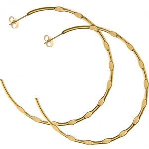 Γυναικεία σκουλαρίκια κρίκοι ατσάλι χρυσό 6cm Art 01818