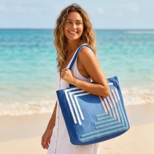 Beach bag Doca 18542 blue