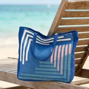Beach bag Doca 18542 blue