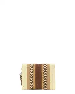 Women's envelope Paper straw bag Doca 19140 beige