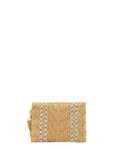 Women's envelope Paper straw bag Doca 19145 beige