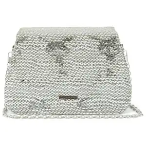 Women's envelope bag Doca 19455 silver