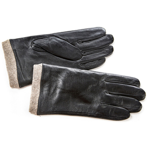Ανδρικά γάντια δερμάτινα μαύρα Verde 20-13