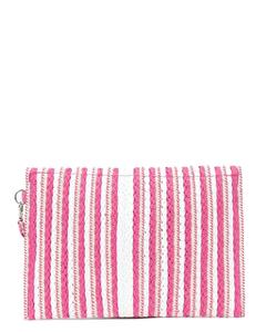 Paper straw fuchsia women's envelope bag Doca 20168  fuchsia 