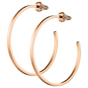  316L steel earring ring in rose- gold 4.5cm Art 02084