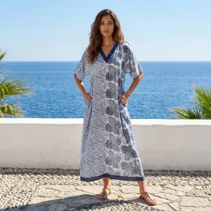 Platinum  caftan maxi 22039 blue