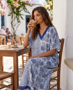 Platinum  caftan maxi 22039 blue