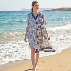 Platinum caftan in blue 
