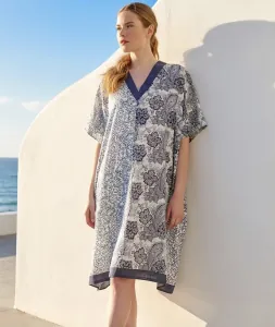 Platinum caftan in blue 