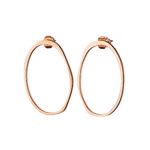 Women's earrings steel 316L rings rose-gold Art 02109