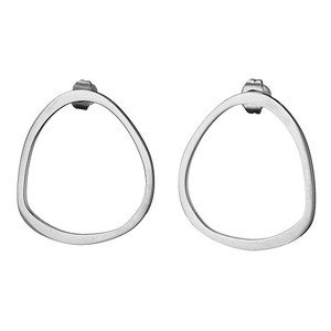 Women's earrings steel 316L rings silver Art 02110