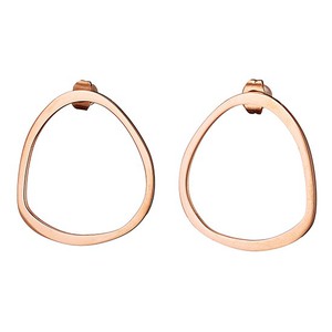 Women's earrings steel 316L rings rose-gold Art 02110