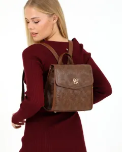 Γυναικεία τσάντα πλάτης Doca 22699 κάμελ