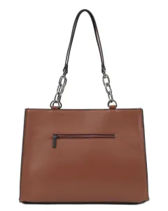 Καθημερινή τσάντα Doca ώμου 22988 animal print καφέ