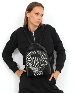 Γυναικεία τσάντα πλάτης Doca 22990 animal print καφέ