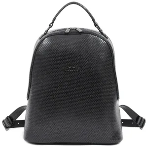 Γυναικεία τσάντα πλάτης Doca 22993 animal print μαύρο