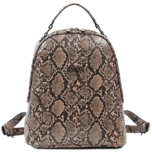 Γυναικεία τσάντα πλάτης Doca 22994 animal print beige