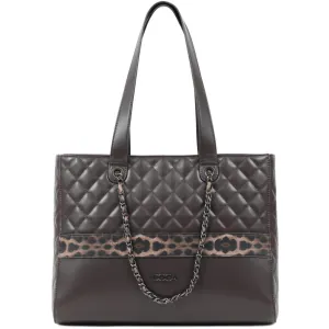 Handbag Doca 23004 animal print brown