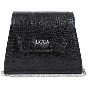 Γυναικείο βραδινό τσαντάκι clutch Doca 23107 μαύρο 