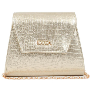 Γυναικείο βραδινό τσαντάκι clutch Doca 23108 χρυσό