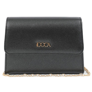 Γυναικείο βραδινό τσαντάκι clutch Doca 23177 μαύρο 