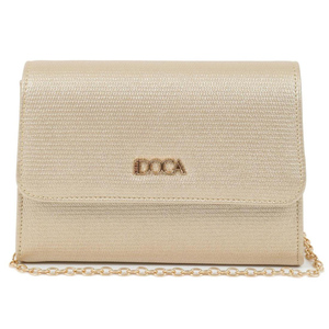 Γυναικείο βραδινό τσαντάκι clutch Doca 23178 χρυσό