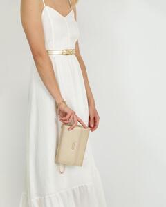 Γυναικείο βραδινό τσαντάκι clutch Doca 23178 χρυσό
