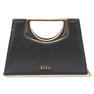 Γυναικείο βραδινό τσαντάκι clutch Doca 23181 μαύρο